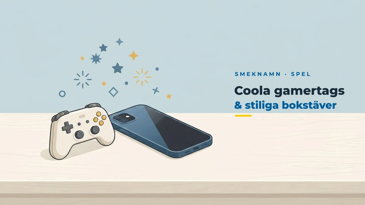 Coola gamertags och stiliga bokstäver för smeknamn